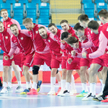 Reprezentacja Polski przed zwycięskim meczem eliminacji mistrzostw Europy z Turcją, 9 stycznia w Pło