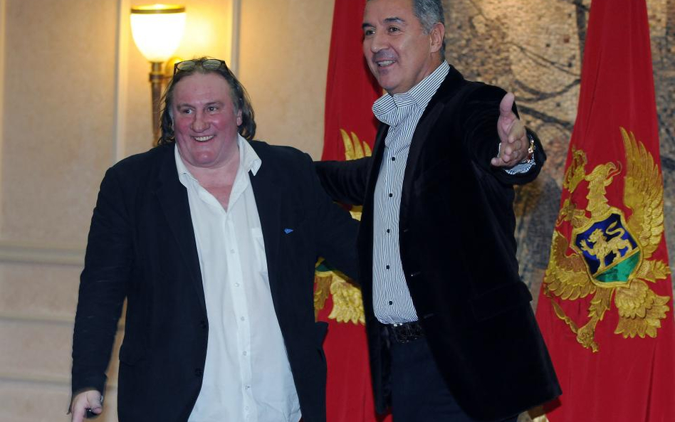 Depardieu z Milo Djukanovicem