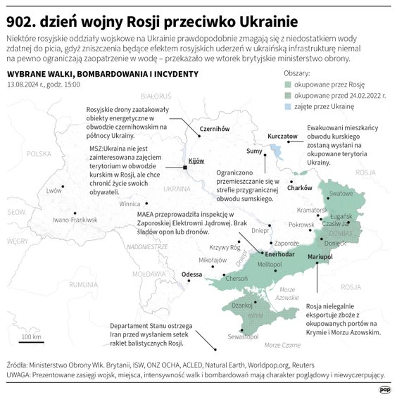 Tak wyglądała sytuacja na froncie w 902. dniu wojny