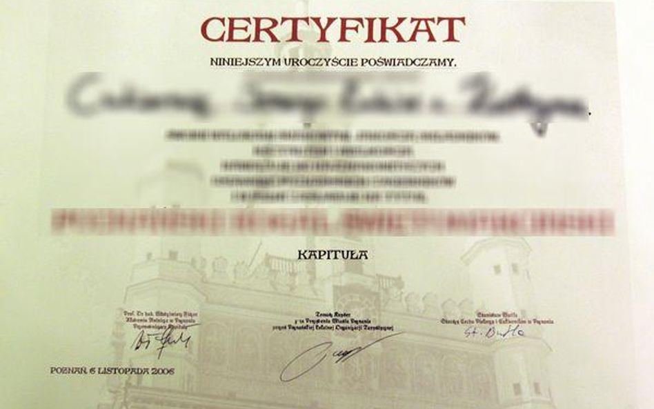 Można przedłożyć cudzy certyfikat