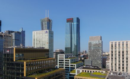 Oddany w 2025 r. przez Ghelamco biurowiec The Bridge, wynajęty w większości przez Santandera, może b