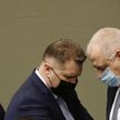 Minister edukacji i nauki Przemysław Czarnek w rozmowie z wicepremierem Jackiem Sasinem