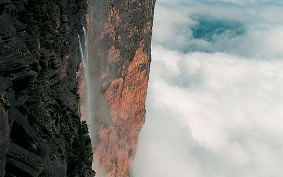 Imponujące, wyrastające stromo z bujnej tropikalnej puszczy ściany majestatycznego masywu Kukenán