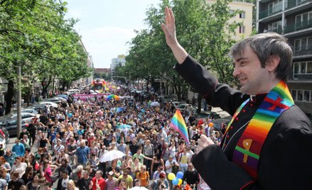 Szymon Niemiec na paradzie równości