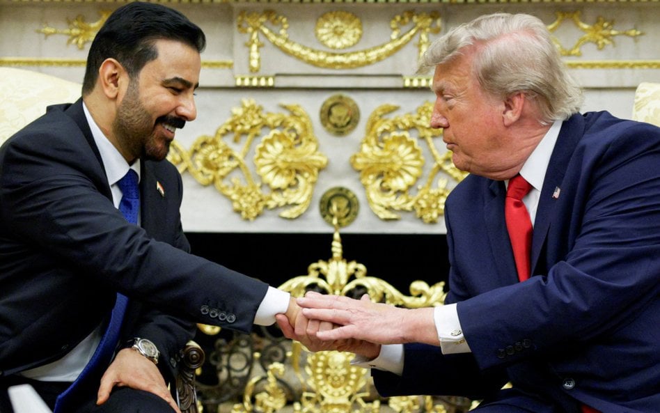 Premier Iraku Ali al-Zaidi w czasie spotkania z Donaldem Trumpem w Białym Domu