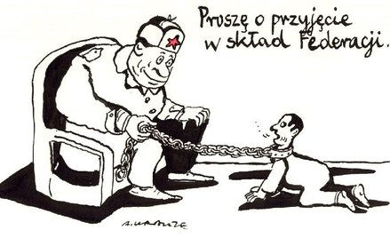 Komentarz rysunkowy. Proszę o przyjęcie w skład federacji