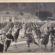Zabawa karnawałowa na lodzie w Warszawskim Towarzystwie Cyklistów, 15 lutego 1889 r.