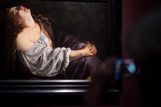 Obraz "Maria Magdalena w ekstazie" autorstwa Artemisii Gentileschi