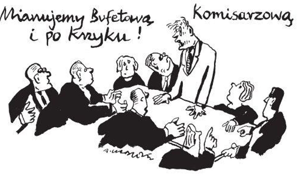 Komentarz rysunkowy. Mianujemy Bufetową Komisarzową