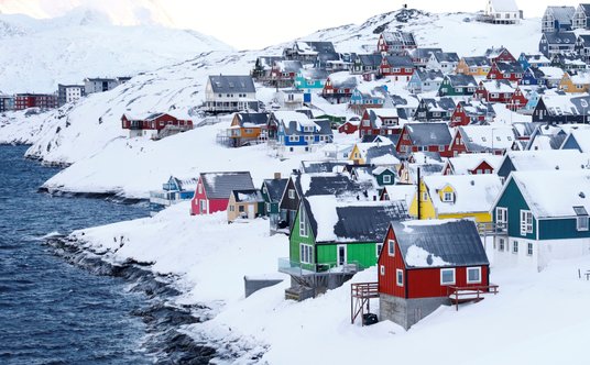 Widok na starą część Nuuk - stolicy Grenlandii