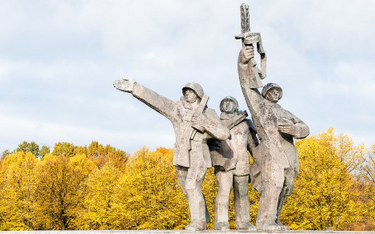 Pomnik żołnierzy Armii Radzieckiej w Rydze – oficjalnie „wyzwolicieli radzieckiej Łotwy i Rygi z rąk