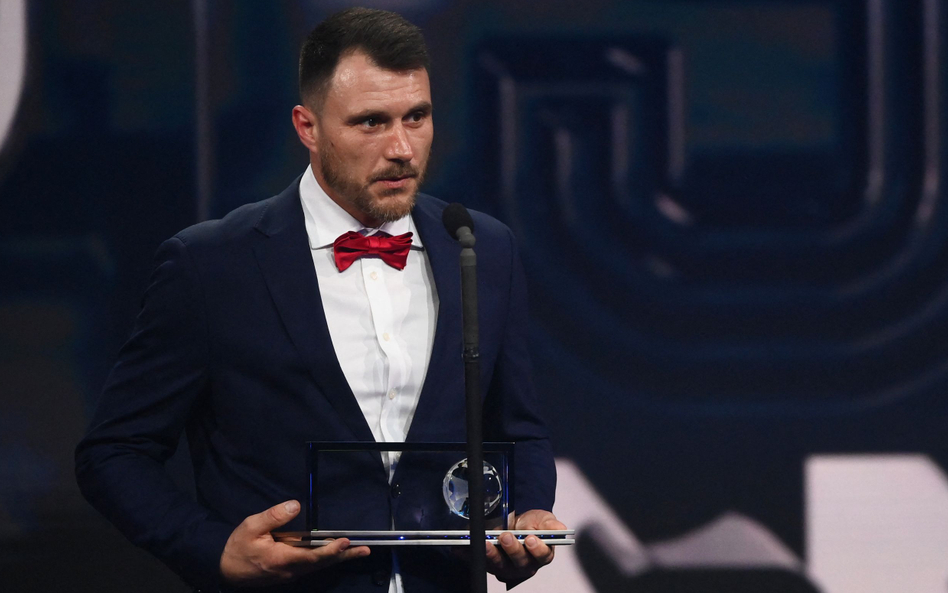 Marcin Oleksy podczas gali w Paryżu