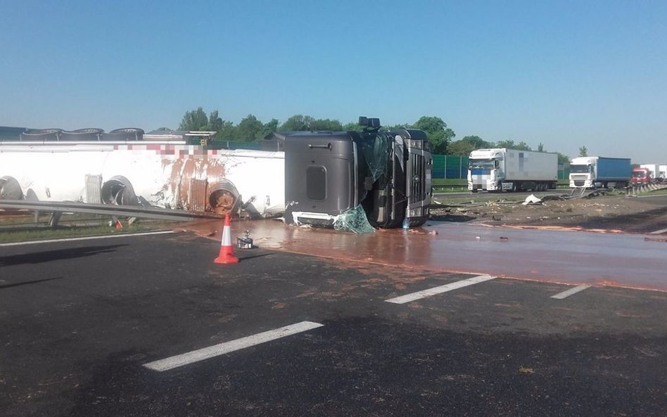 Autostrada A2: Czekolada na drodze. Utrudnienia