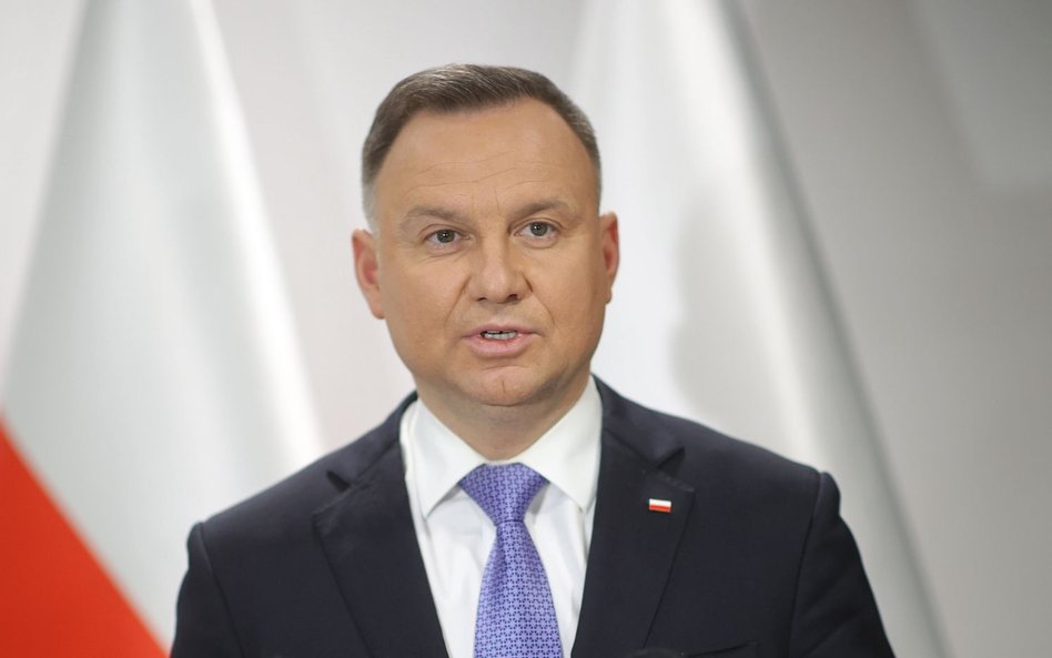 Po wideokonferencji prezydent Andrzej Duda wygłosił oświadczenie dla mediów