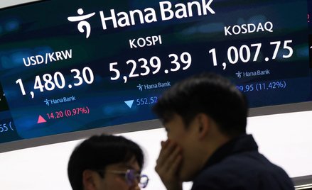 Krach w Korei Południowej. Ostra wyprzedaż na światowych giełdach