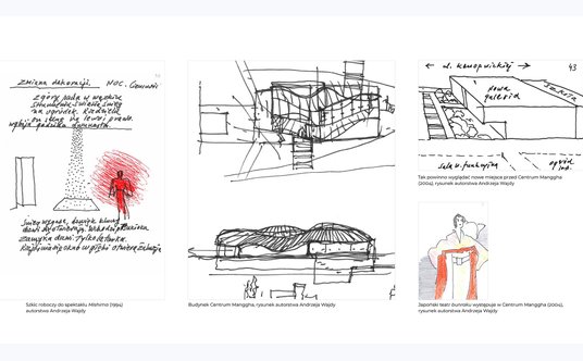 Szkic roboczy do spektaklu Mishima (1994) autorstwa Andrzeja Wajdy