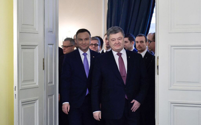 Prezydenci Andrzej Duda i Petro Poroszenko na 53. Monachijskiej Konferencji Bezpieczeństwa w lutym t