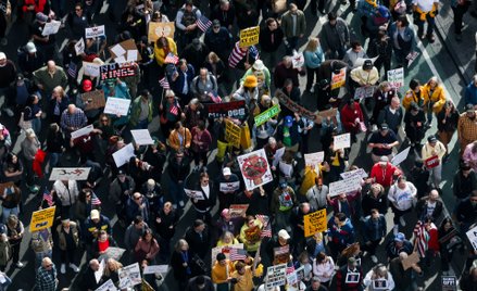 Demonstracja „Żadnych królów” w Nowym Jorku