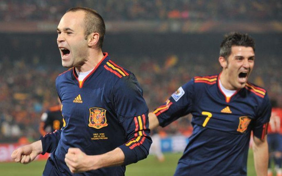 Strzelcy bramek dla Hiszpanii - Andres Iniesta i David Villa