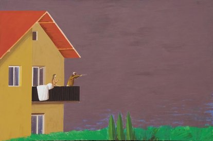 Obraz Jarosława Modzelewskiego ma cenę 45 tys. zł.