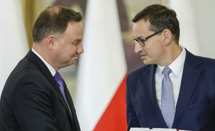 Prezydent Andrzej Duda i premier Mateusz Morawiecki
