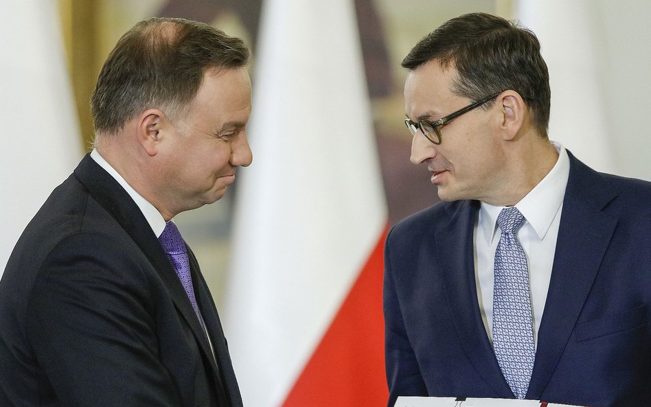 Prezydent Andrzej Duda i premier Mateusz Morawiecki