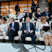 Otwarcie Igrzysk Europejskich w Baku w roku 2015. Od lewej prezydent Azerbejdżanu Ilham Alijew, jego