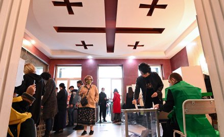 Sobotnie głosowanie w centrum Tbilisi