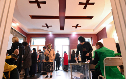 Sobotnie głosowanie w centrum Tbilisi