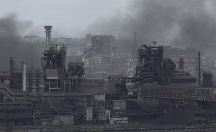 Zakłady Azowstal w Mariupolu, fotografia z 10 maja