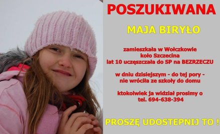 Poszukiwana 10-letnia Maja