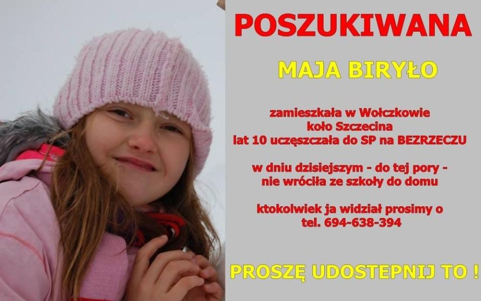 Poszukiwana 10-letnia Maja