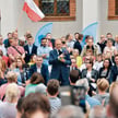 Donald Tusk wraz z przedstawicielami PO podczas spotkania z wyboracami w Szczecinie