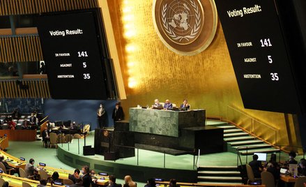 ONZ potępia Putina. Tylko cztery państwa wsparły Rosję