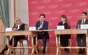 Prezentacja Sezonu Kulturalnego Rumunia-Polska. Od lewej: wiceminister kultury Rumunii Diana Stefana