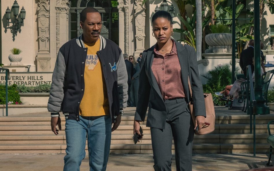 Gliniarz Axel Foley (Eddie Murphy) i jego córka Jane (Taylour Paige)