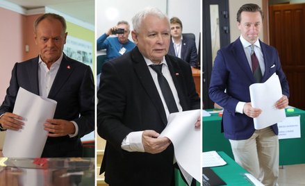Donald Tusk, Jarosław Kaczyński, Krzysztof Bosak