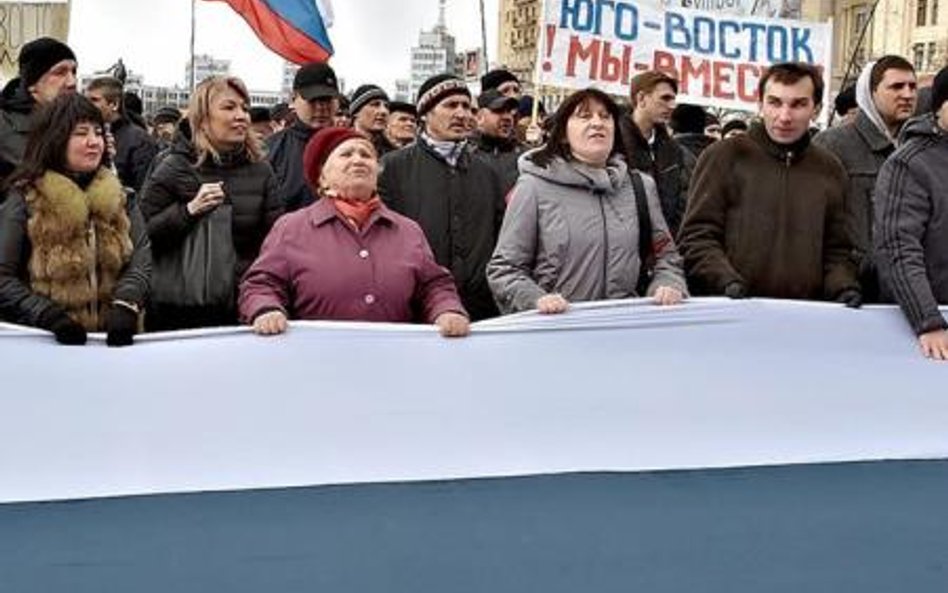 Prorosyjska demonstracja w Charkowie