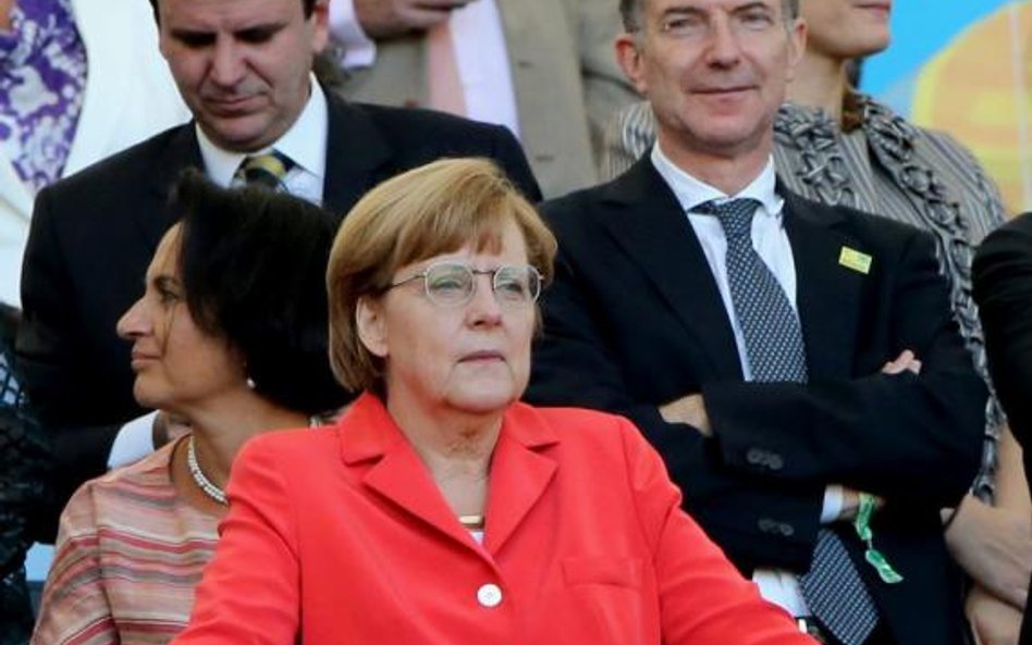 Angela Merkel w niedzielę na stadionie Maracana. Jeszcze nie wie, że Niemcy wygrają z Argentyną