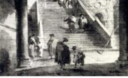 Obraz "Schody pałacowe" Francesco Guardiego. Źródło: MKiDN