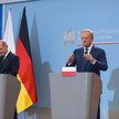 Premier RP Donald Tusk i kanclerz Niemiec Olaf Scholz podczas polsko-niemieckich konsultacji międzyr