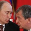 Władimir Putin, prezydent Rosji i Igor Sieczin, prezes Rosnieftu, największego rosyjskiego koncernu 