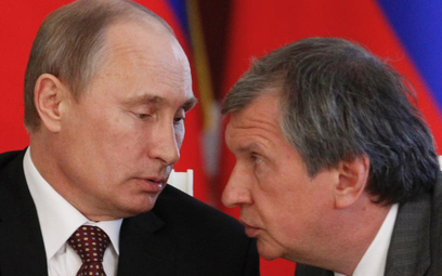 Władimir Putin, prezydent Rosji i Igor Sieczin, prezes Rosnieftu, największego rosyjskiego koncernu 