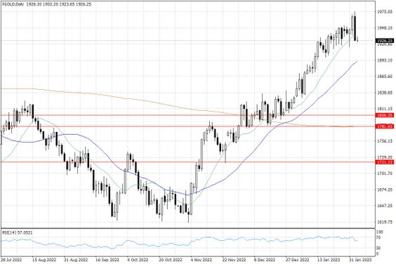 Notowania złota – dane dzienne