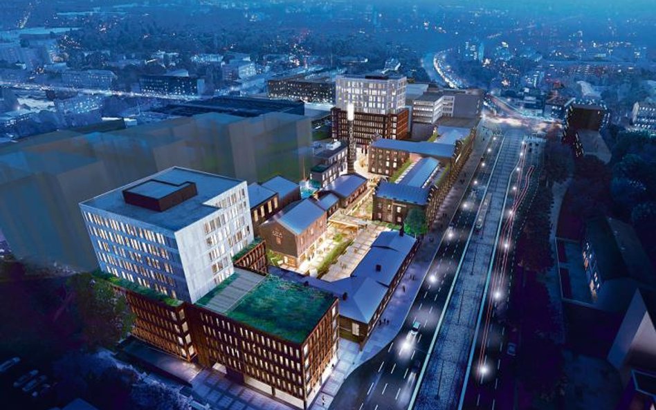 Wielofunkcyjny kompleks Monopolis – inwestycja w zabytkowych murach łódzkiego Monopolu Wódczanego.