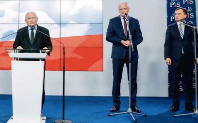 Jarosław Kaczyński, Jarosław Gowin i Zbigniew Ziobro zażegnali konflikt w koalicji rządzącej