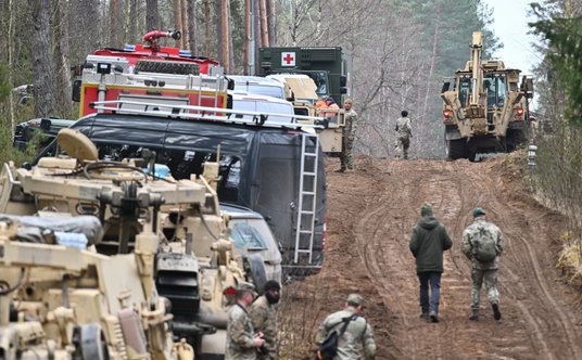 Akcja ratowniczo-poszukiwawcza amerykańskich żołnierzy na poligonie wojskowym w Podbrodziu