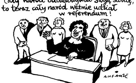 Komentarz rysunkowy. Cały naród odbudowywał swoją stolicę