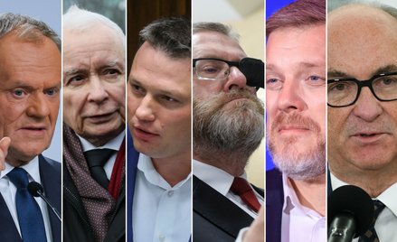 Liderzy partii, które przekraczają próg wyborczy