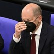 Kanclerz Niemiec Olaf Scholz na posiedzeniu Bundestagu